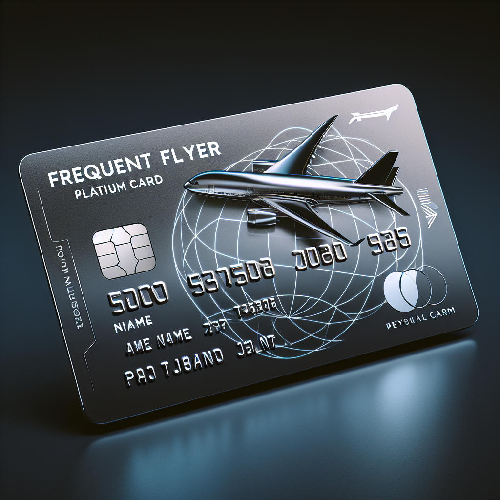 A sleek and modern image depicting a SAS EuroBonus Platinum American Express® Card with travel elements like planes and luggage.